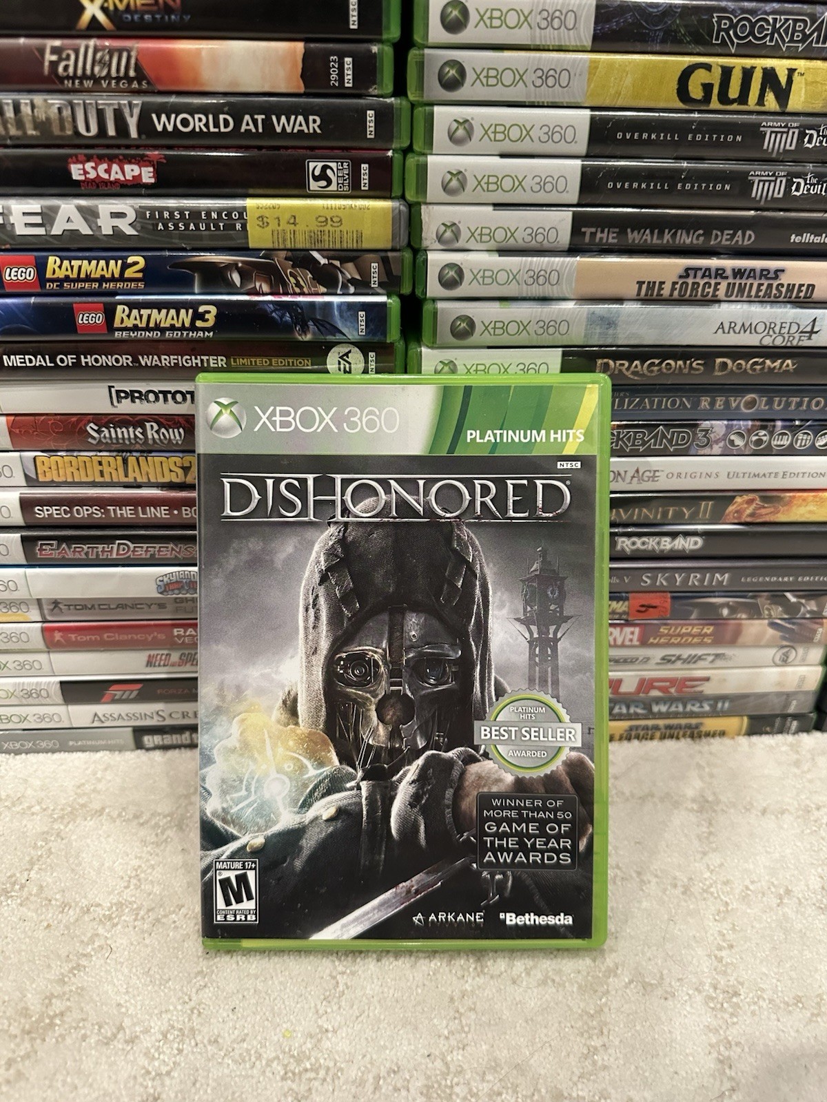 Dishonored Platinum Hits (Microsoft Xbox 360) Complete CIB Tested