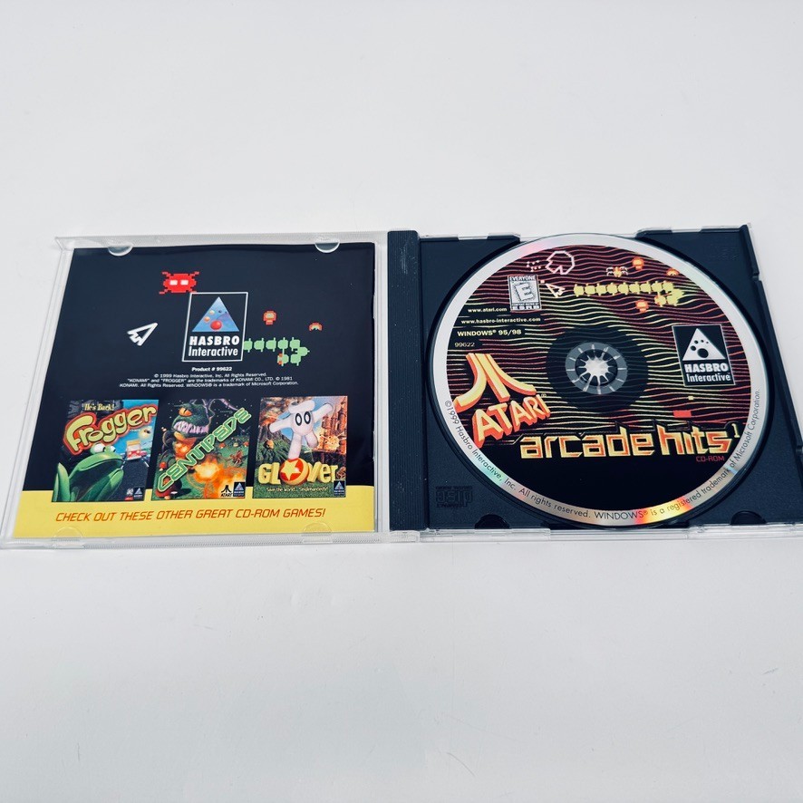Atari Arcade Hits 1 PC CD ROM 1999 Hasbro – Asteroids Centipede Missile Comm.