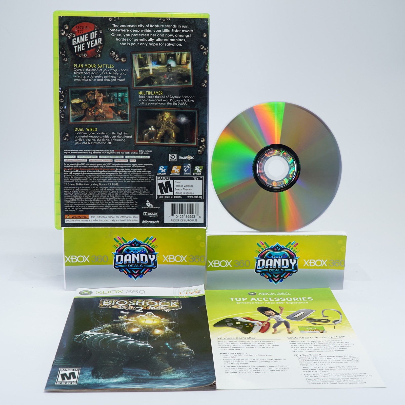 BioShock 2 Reflective Cover Art – CIB W/ Manual – Xbox 360