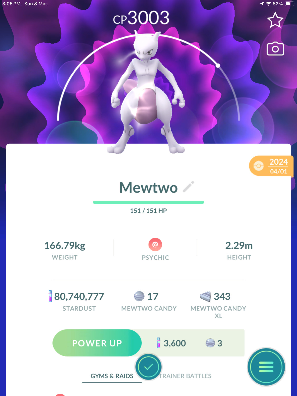 Pokémon — purified Mewtwo Trade go (30days friendship to ultra friends)