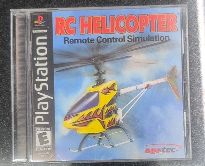 RC Helicopter Remote Control Simulation Sony PlayStation PS1 Flight Sim Game CIB