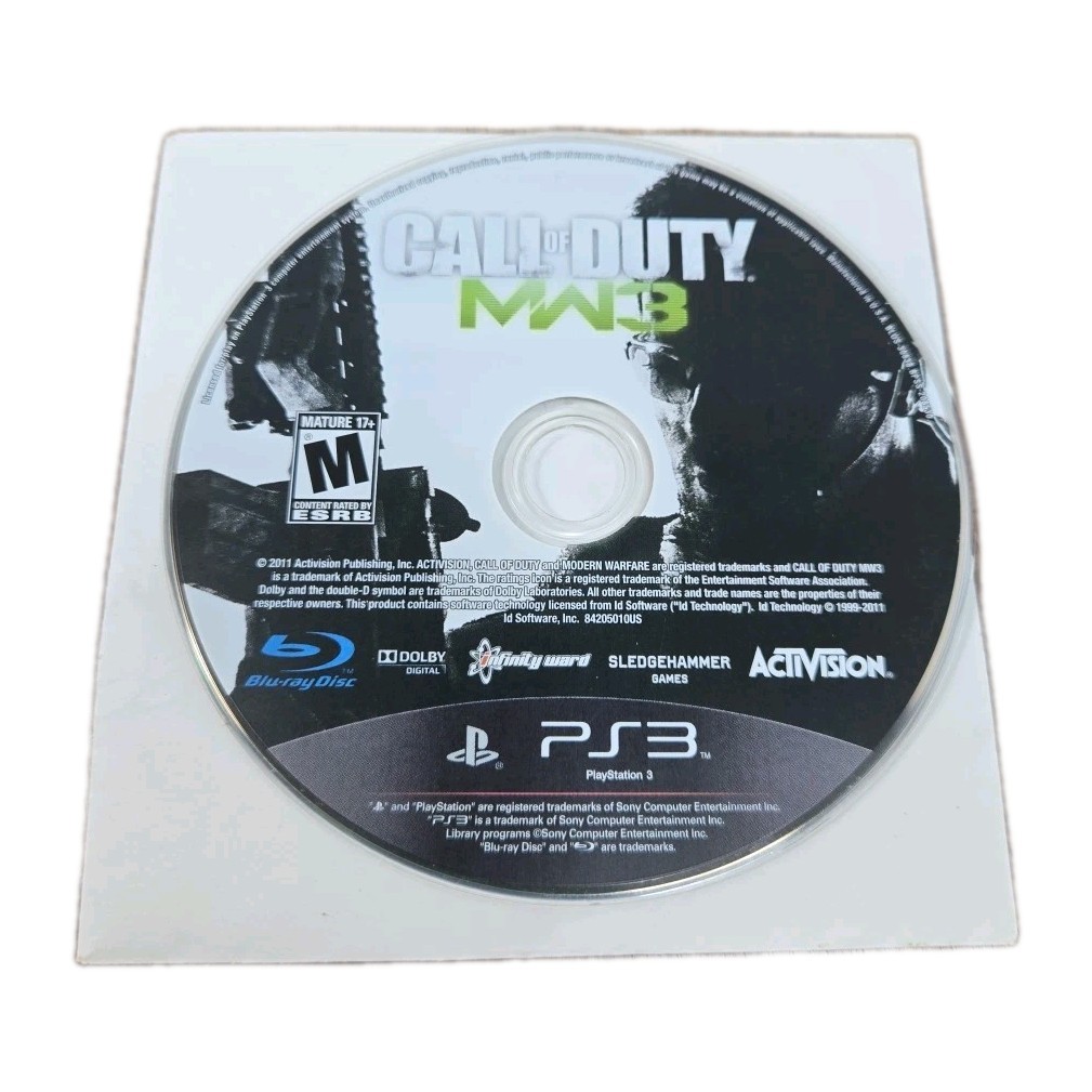 Call Of Duty, Modern Warfare 3, PS3 Sony PlayStation 3 – Disc Only-Untested