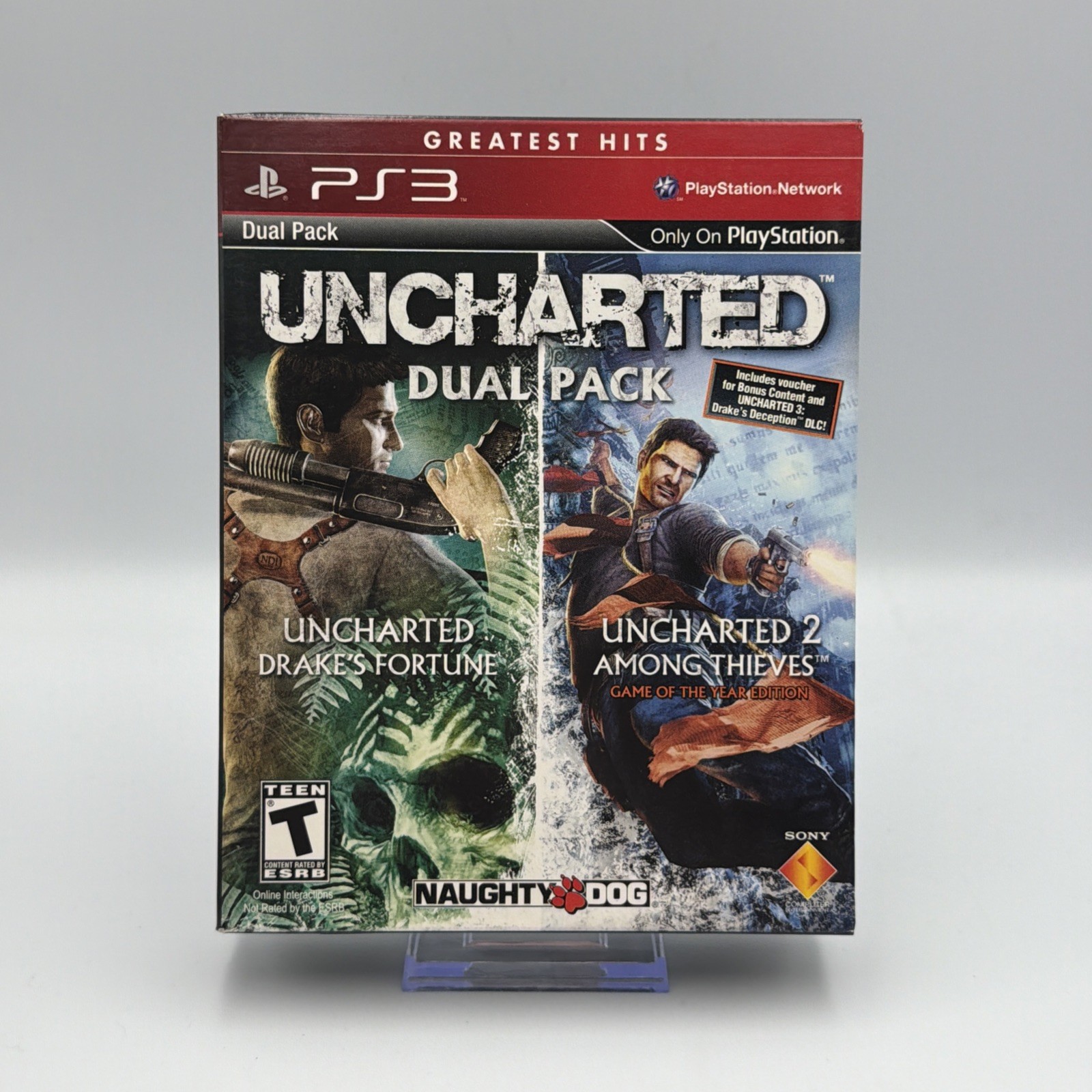 Uncharted Dual Pack (Sony PlayStation 3, 2011) Complete in Box Set ?