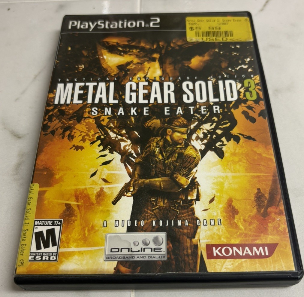 Metal Gear Solid 3: Snake Eater Sony PlayStation 2 Tactical Espionage Action CIB