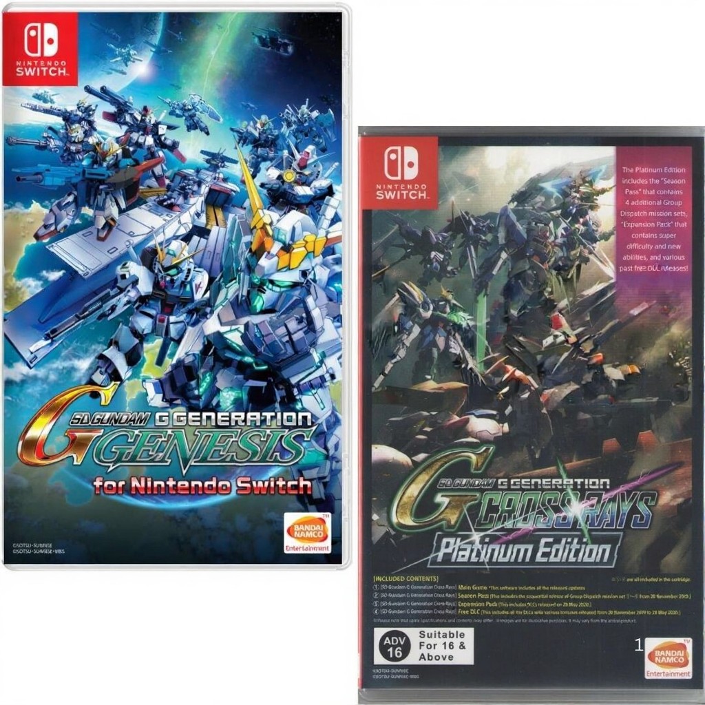 SD Gundam G Generation Genesis + Crossrays Switch Brand New Game Bundle