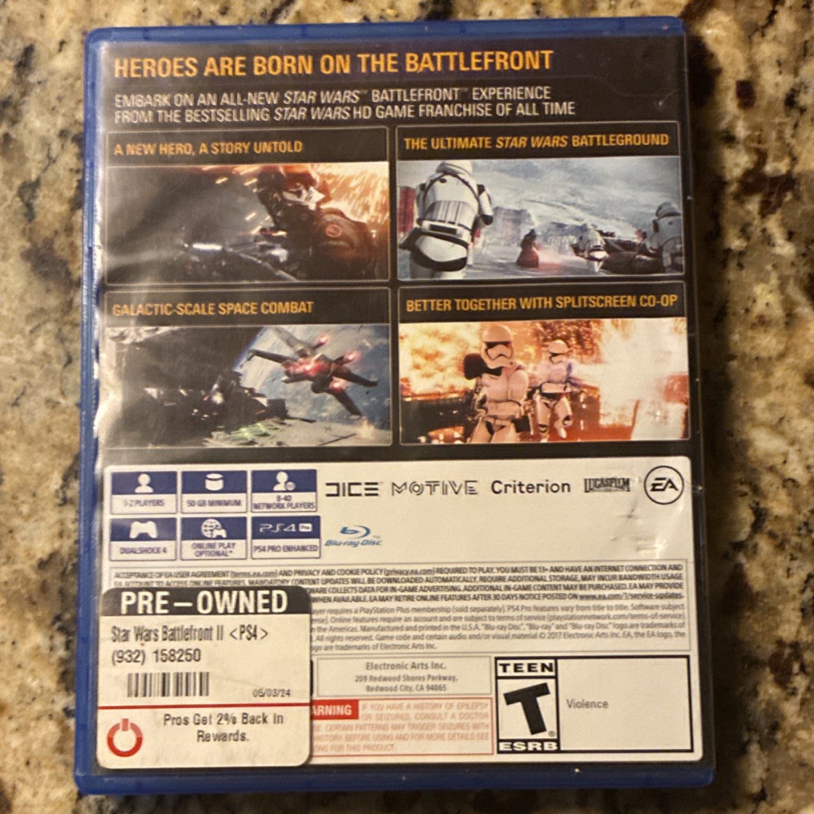 EA Star Wars Battlefront II (Battlefront Series) T PS4 NTSC 2017 MP Online