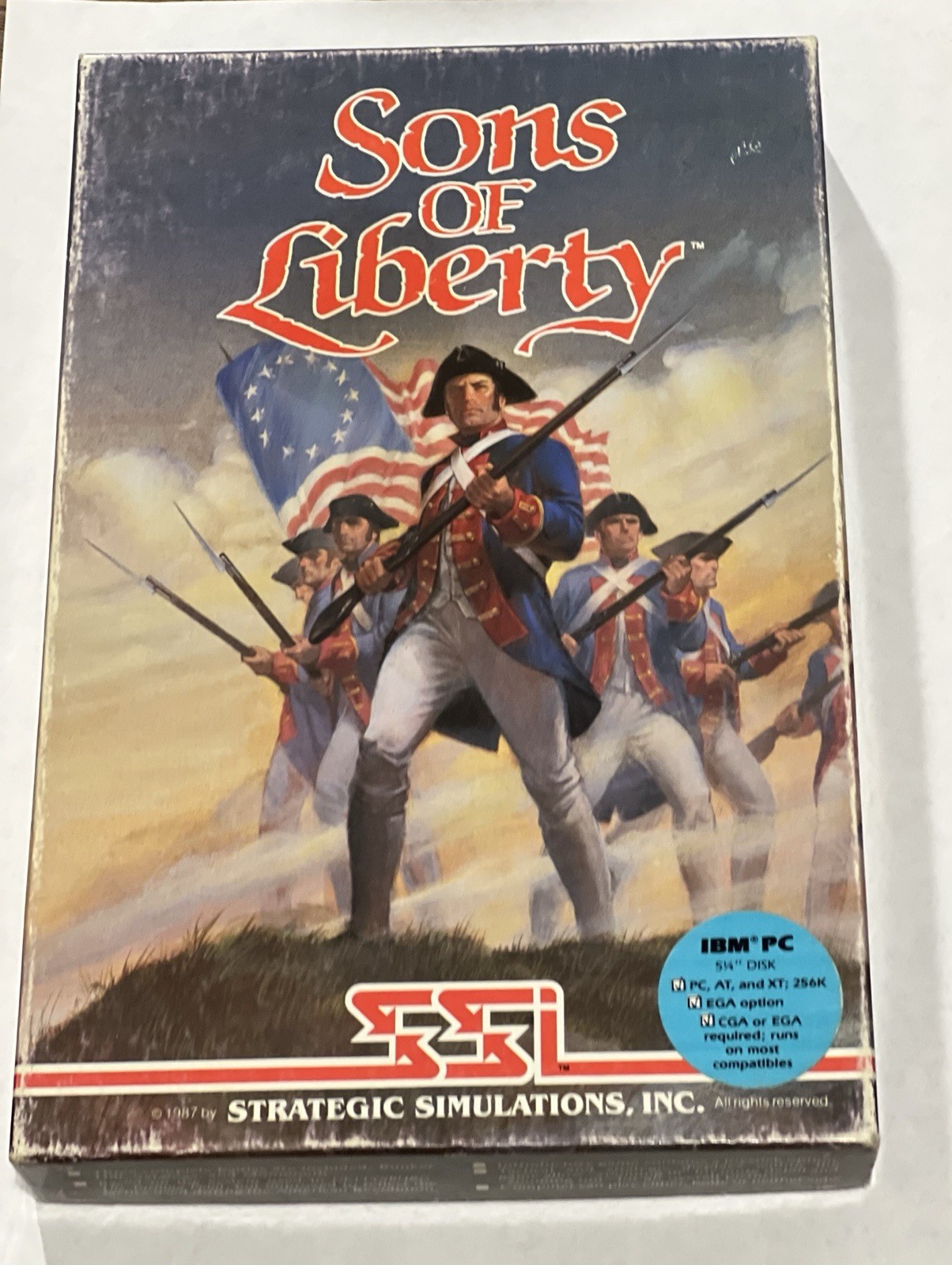 Sons of Liberty SSI 1998. IBM PC Boxed Game 5.25 Floppy. Complete