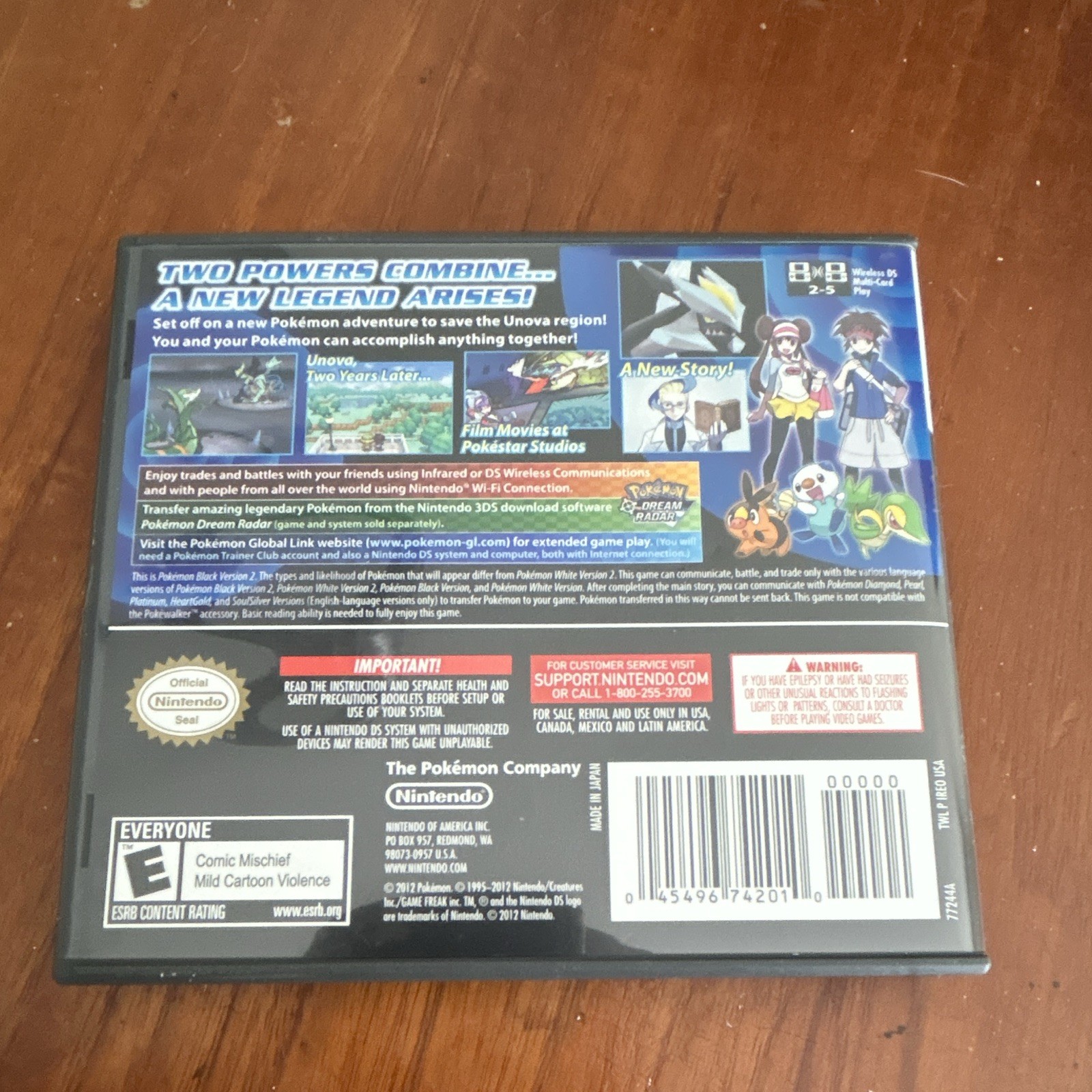 Pokémon Black Version (COMES IN A VERSION 2 BOX). DS Wi-Fi Online – Tested