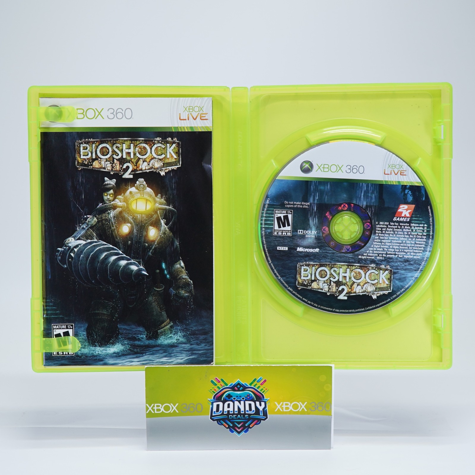 BioShock 2 Reflective Cover Art – CIB W/ Manual – Xbox 360