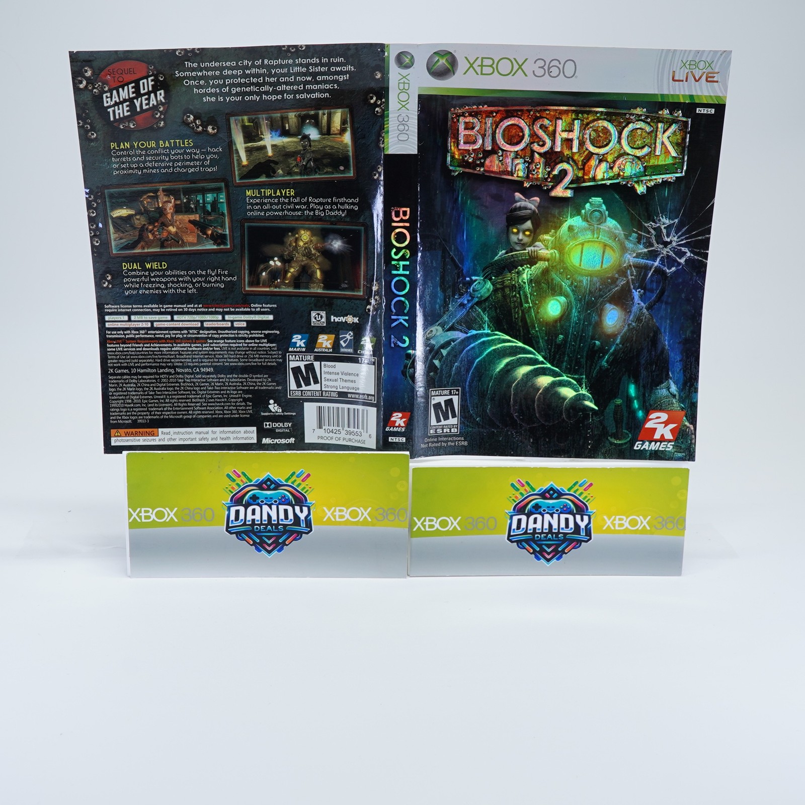 BioShock 2 Reflective Cover Art – CIB W/ Manual – Xbox 360