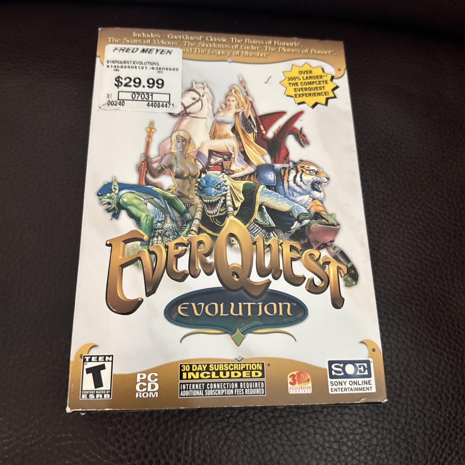 EverQuest: Evolution (PC, 2003) BIG BOX VINTAGE COMPLETE Mint condition
