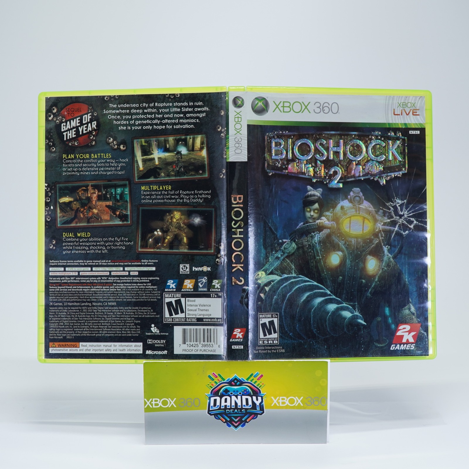 BioShock 2 Reflective Cover Art – CIB W/ Manual – Xbox 360