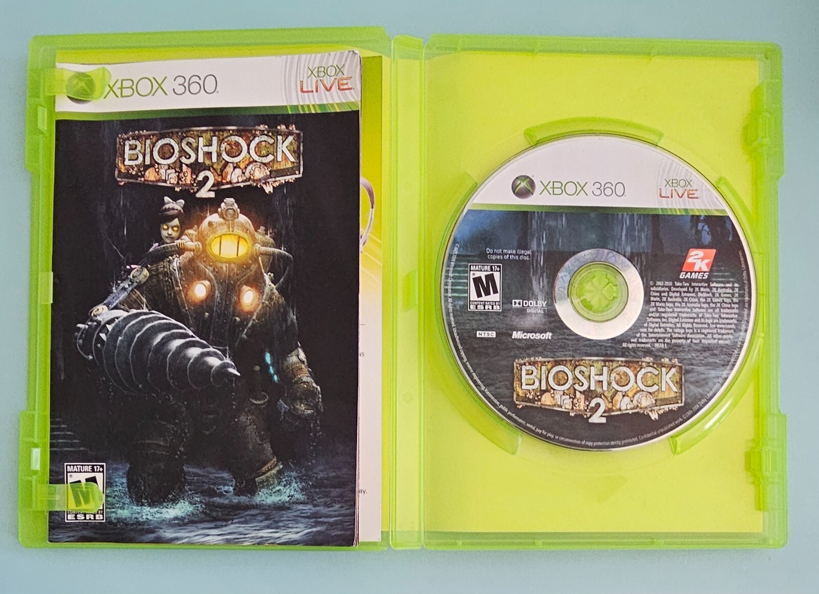 XBOX 360 BioShock 2 XBOX Live 2K Games Rated M For Mature 17+