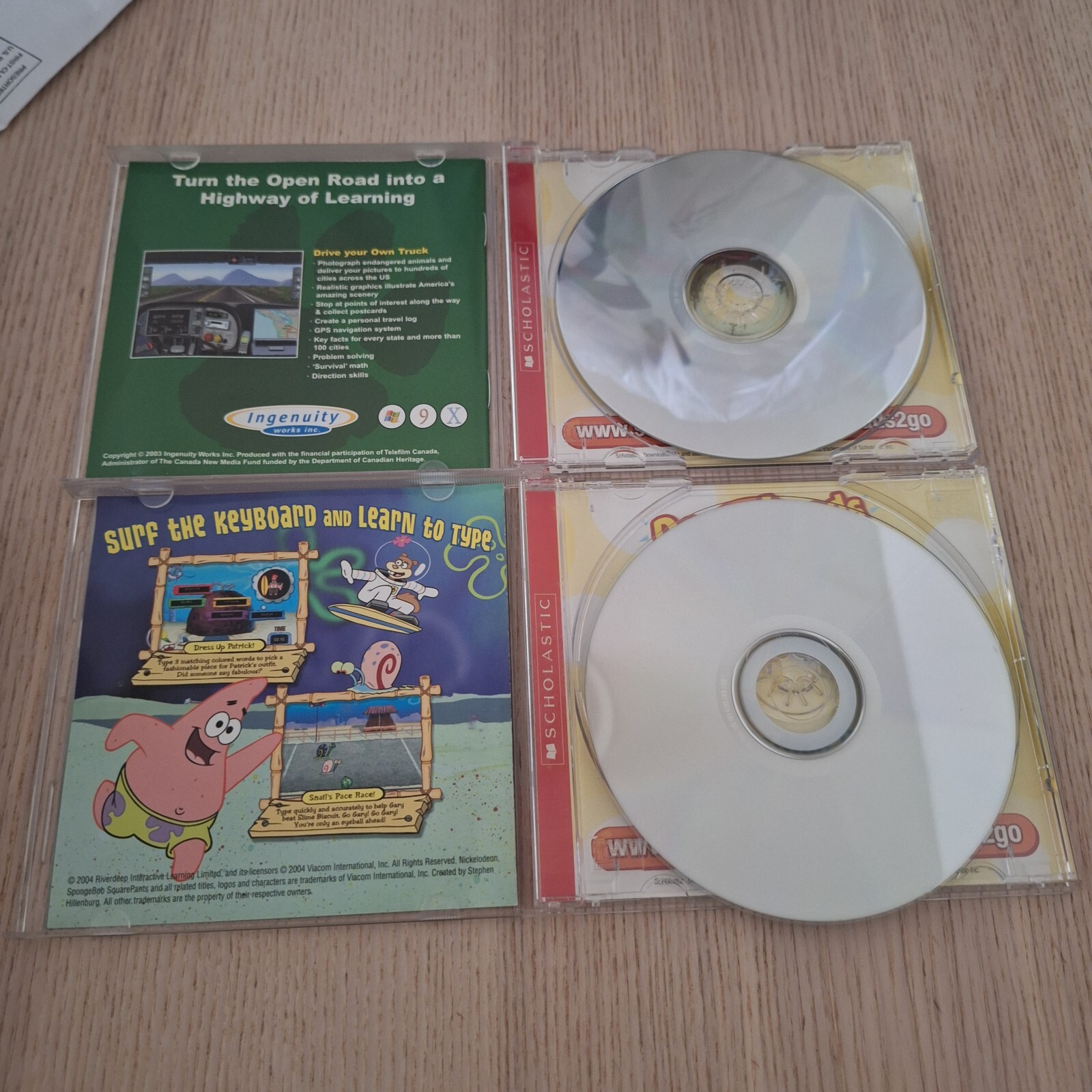 (4) LOT Scholastic Win/Mac CDROM PC -The Learning Company