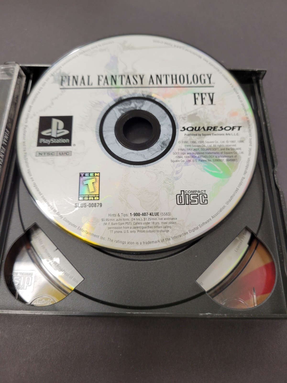Final Fantasy Anthology Black Label (PS1, 1999) No Soundtrack Cd. Or Manual