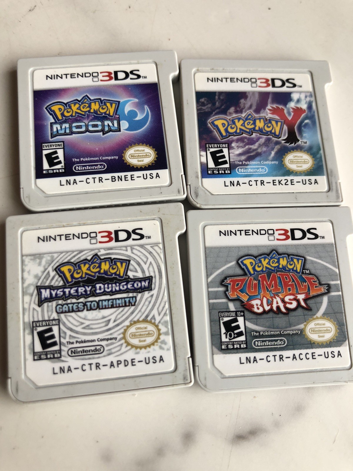 Pokémon 3DS Games Lot Tested Moon Y Mystery Dungeon Rumble Blast