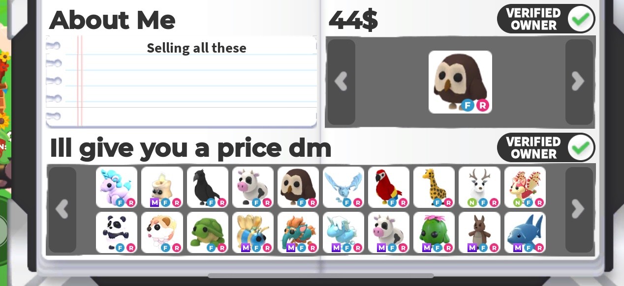 adopt me pets for sale 40-50 for any of them