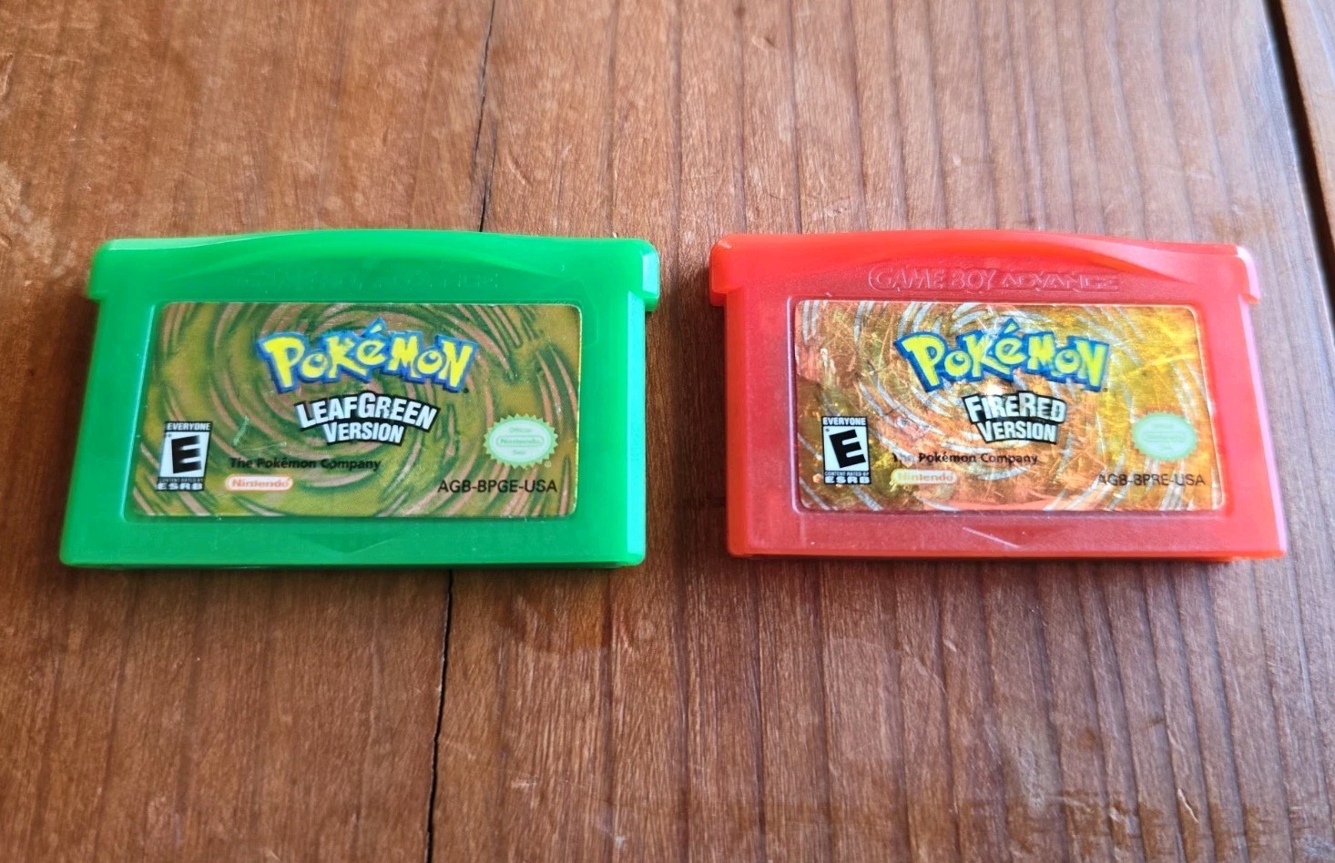 Pokemon Nintendo GBA Fire Red & Leaf Green Bundle-Authentic Genuine Games