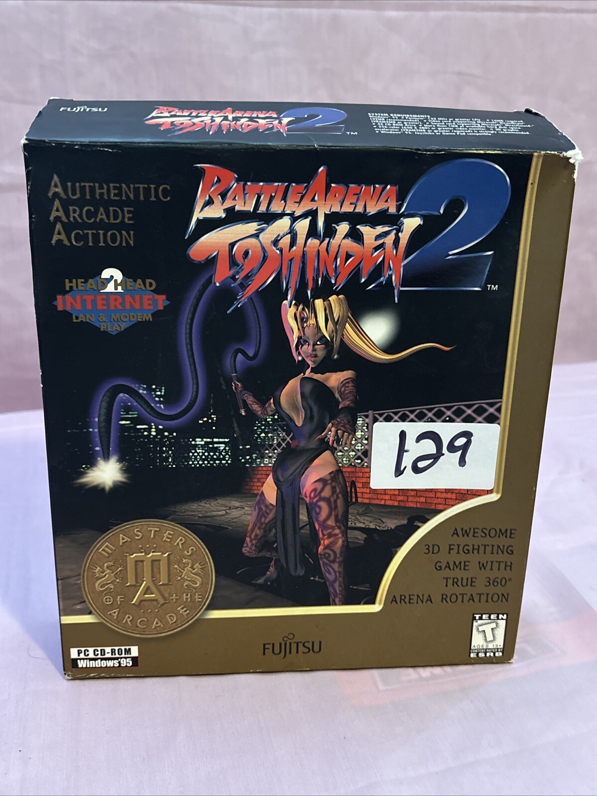 Battle Arena 1996 Toshinden 2 by Fujisu PC CD-ROM Big Box Jewel Case is SEALED